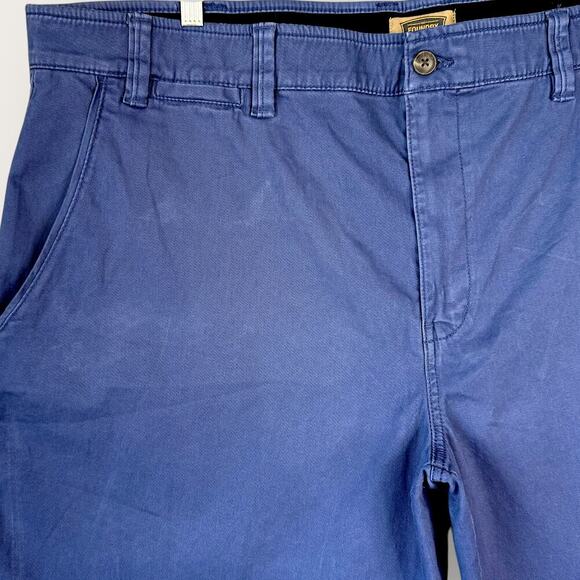 Foundry Casual Comfort Stretch Chino Shorts Classic Flat Front Men Size 52 Blue - Picture 7 of 15